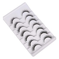 Gmagictobo Lashes Natural Cat Eye Look Clear Band False Eyelashes Wispy Lashes Fluffy 3D Faux Mink Eyelashes Short Fake Eyelashe