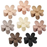 Flower Hair Clips Big Hair Claw Clips 8Pcs Large Daisy Hair Clips Matte Claw Clips Strong Hold Jaw Claw Clips Thick Thin Hair Fo