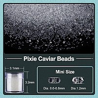 156Mm Round Clear Nail Rhinestones Crystals For Nail Art Manicure And Clear Pixie Caviar Beads Sugar Tiny Dust Glass Iridesce