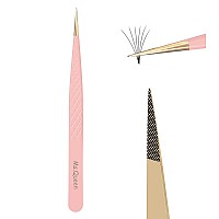 Msqueen Straight Tweezers For Eyelash Extensionsfiber Tip Pointed Isolation Lashing Tweezers