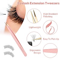 Msqueen Straight Tweezers For Eyelash Extensionsfiber Tip Pointed Isolation Lashing Tweezers