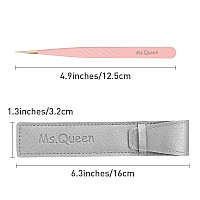 Msqueen Straight Tweezers For Eyelash Extensionsfiber Tip Pointed Isolation Lashing Tweezers