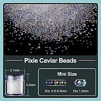 156Mm Round Ab Nail Rhinestones Crystals For Nail Art Manicure And Ab Pixie Caviar Beads Sugar Tiny Dust Glass Iridescent Lon