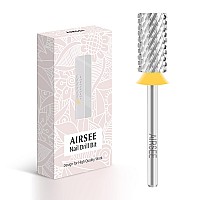 Airsee Tungsten Carbide Acrylic Nail Drill Bit Efile Electric File Machine Head Tip For Manicure Polishing Art Remove Gel 332