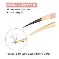 Msqueen Dolphin Tweezers For Eyelash Extensionsprofessional Fiber Tip Curved Isolation Lash Tweezers With Diamond Grip