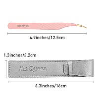 Msqueen Dolphin Tweezers For Eyelash Extensionsprofessional Fiber Tip Curved Isolation Lash Tweezers With Diamond Grip