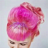 Go Ho Uv Hot Pink Hair And Body Glitter Spray16 Oz45Gfestival Uv Glitter Effect Shimmer Makeup For Hairbodyclothesfine P