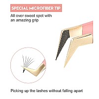 Msqueen Lash Extension Tweezers2Pcs Fiber Tip Grip Boot Volume Tweezers And Dolphin Isolation Eyelash Tweezers