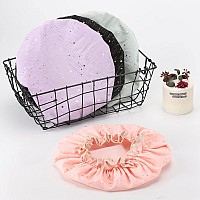 Tbestmax Shower Caps For Women And Girl Long Think Hair Reusable Waterproof Bath Caphat Double Waterproof Layers 4 Pcs