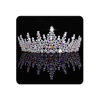 Kamirola Vintage Tiaras And Crowns For Women Bridal Crown Princess Tiaras Headband Costume Party Accessoriestr19 Silver Ab2