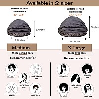 Caplord Silk Satin Lined Halo Turban Head Wrap Pretied Skull Wave Cap For Men And Women Sleeping Bonnet Hair Cover Chemo Hair L