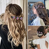 8 Pcs Hair clips Sparkling Crystal Stone Braided Hair Clips for Women Hair Braided Hair Clips for Thick Thin Hair Girls Hair Accessories Clover Hair Clips for Styling Sectioning Large Hair Clips