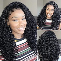 Jessica Hair 13x6 Lace Front Wigs Human Hair HD Lace Curly Wigs Pre Plucked With Baby Hair Curly Brazilian Remy Hair Wigs For Black Women(22 Inch with 150% density)