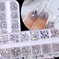 Belicey Nail Arts Rhinestones Multishape Pearl Rhinestone Golden Metal Nail Art Decoration With Butterfly Charm Nail Dimond Gem