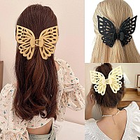 WACHLL Butterfly Hair Clips/ Claw Hair Clips for Women for Thick Hair Matte Medium Hair Clips (3Pcs)