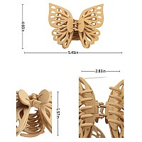 WACHLL Butterfly Hair Clips/ Claw Hair Clips for Women for Thick Hair Matte Medium Hair Clips (3Pcs)