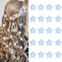 Yission Mini Flower Hair Clips And Barrettes For Girlswomen 20Pcs Cute Lily Clips For Hair Weddings Bridal Accessories In Bl