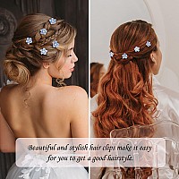 Yission Mini Flower Hair Clips And Barrettes For Girlswomen 20Pcs Cute Lily Clips For Hair Weddings Bridal Accessories In Bl