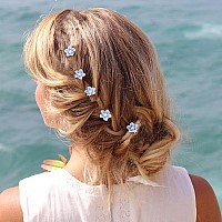 Yission Mini Flower Hair Clips And Barrettes For Girlswomen 20Pcs Cute Lily Clips For Hair Weddings Bridal Accessories In Bl