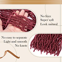 Faux Locs Crochet Hair Red Soft Locs 30 Inch 6 Packs Burgundy Long Pre Looped Crochet Locs Goddess Locs Crochet Hair For Black W