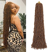 Faux Locs Crochet Hair Soft Locs 36 Inch 6 Packs Color 30 Long Pre Looped Crochet Locs Goddess Locs Crochet Hair For Black Women