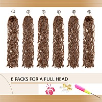 Faux Locs Crochet Hair Soft Locs 36 Inch 6 Packs Color 30 Long Pre Looped Crochet Locs Goddess Locs Crochet Hair For Black Women