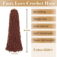 Ginger Faux Locs Crochet Hair Soft Locs 36 Inch 6 Packs Long Pre Looped Crochet Locs Goddess Locs Crochet Hair For Black Women B