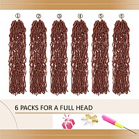 Ginger Faux Locs Crochet Hair Soft Locs 36 Inch 6 Packs Long Pre Looped Crochet Locs Goddess Locs Crochet Hair For Black Women B