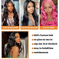 Fascara 34Inch 180 Density Body Wave Lace Front Wigs Human Hair 13X4 Transparent Lace Frontal Wigs For Black Women Glueless Wig