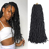 Faux Locs Crochet Hair Soft Locs 24 Inch 7 Packs Pre Looped Crochet Locs Goddess Locs Crochet Hair For Black Women Braiding Hair