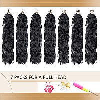 Faux Locs Crochet Hair Soft Locs 24 Inch 7 Packs Pre Looped Crochet Locs Goddess Locs Crochet Hair For Black Women Braiding Hair