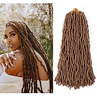 Faux Locs Crochet Hair Soft Locs 18 Inch 7 Packs Color 30 Short Pre Looped Crochet Locs Goddess Locs Crochet Hair For Black Wome