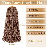 Faux Locs Crochet Hair Soft Locs 18 Inch 7 Packs Color 30 Short Pre Looped Crochet Locs Goddess Locs Crochet Hair For Black Wome