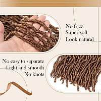 Faux Locs Crochet Hair Soft Locs 18 Inch 7 Packs Color 30 Short Pre Looped Crochet Locs Goddess Locs Crochet Hair For Black Wome