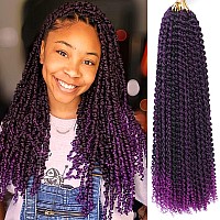 Passion Twist Hair Purple 24 Inch 8 Packs Passion Twist Crochet Hair Braiding Hair Long Bohemian Spring Twist Hair Crochet Braid