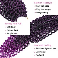 Passion Twist Hair Purple 24 Inch 8 Packs Passion Twist Crochet Hair Braiding Hair Long Bohemian Spring Twist Hair Crochet Braid