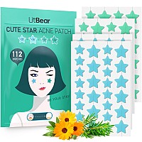 Litbaer Starshaped Pimple Patch Hydrocolloid Acne Stickers With Tea Tree Oil Salicylic Acid Cover Dot For Acne Blemish Pimp