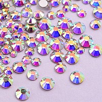 14400Pcs Flatback Crystal Rhinestones Half Round Glue Fix Rhinestone For Crafts Nail Artcrystal Ab Ss41416Mm