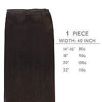 Wennalife Sew In Hair Extensions Real Human Hair 20 Inch 100G Natural Black Machine Weft Hair Extensions Human Hair Hand Tied W