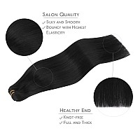 Wennalife Sew In Hair Extensions Real Human Hair 18 Inch 90G Platinum Blonde Machine Weft Hair Extensions Human Hair Hand Tied