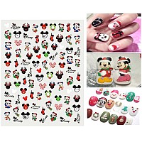 Christmas Nail Art Stickers 6 Sheets Christmas Nail Decals Cute 3D Selfadhesive Nail Art Accessories Designer Nail Stickers Fo