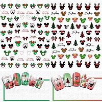 Christmas Nail Art Stickers 6 Sheets Christmas Nail Decals Cute 3D Selfadhesive Nail Art Accessories Designer Nail Stickers Fo