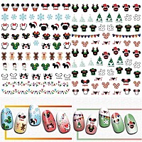 Christmas Nail Art Stickers 6 Sheets Christmas Nail Decals Cute 3D Selfadhesive Nail Art Accessories Designer Nail Stickers Fo