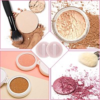 Sibba Loose Powder Puff 2 Pieces Round Velour Face Makeup Compact Body Container Setting Pressed Blending Foundation Cream Make