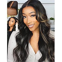 Unice Bye Bye Knots Glueless Wig Body Wave 7X5 Pre Cut Lace Front Wigs Human Hair Bleached Knots Balayage Black Blonde Highlight