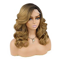 Lady Miranda Loose Wave Wig Nature Curly Synthetic Heat Resistant Weave Full Wigs for Women (1B27#)