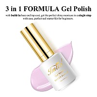 Imtiti Gel Nail Polish1 Pcs 05 Fl Oz Nude Purple Gel Polish No Need Base And Top Coat 3 In 1 Gel Nail Polish Kit Soak Off Led