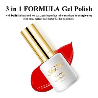 Imtiti Gel Nail Polish 1 Pcs 05 Fl Oz Chili Red Gel Polish No Need Base And Top Coat 3 In 1 Gel Nail Polish Kit Soak Off Led U