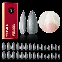 510Pcs Full Matte Short Almond Fake Nail Tips Rosalind Full Matte Acrylic Nail Tips Full Cover Gel Nail Tips For Nail Extension