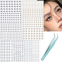 Nooepc 660Pcs Resin Face Gems Hair Gems 3456 Mm Diy Selfadhesive Rhinestones Pearlclear Rhinestoneab Rhinestone For Make